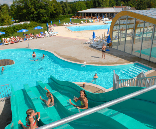 Camping Le Fayolan, Clairvaux Les Lacs Camping, Jura, Pool Slides